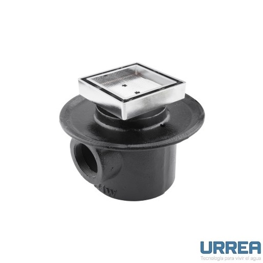[0504F124WRCI] COLADERA CUADRADA DE REJILLA DE UNA BOCA BASE ANCHA PARA INSERTO CERAMICO 124WRCI URREA