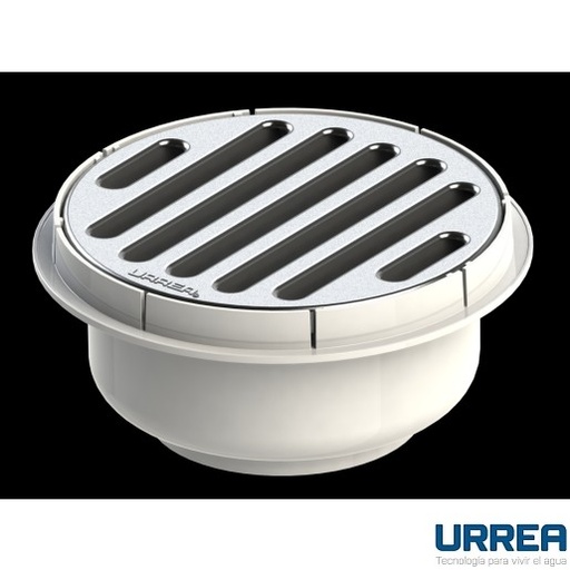 [0504F174] COLADERA REDONDA DE REJILLA CON SALIDA UNIVERSAL INOX 174 URREA