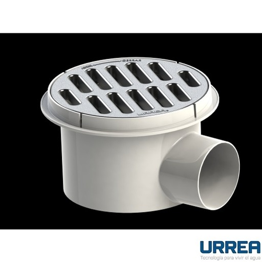 [0504F175] COLADERA REDONDA DE REJLLA SALIDA UNIVERSAL INOX 175 URREA*