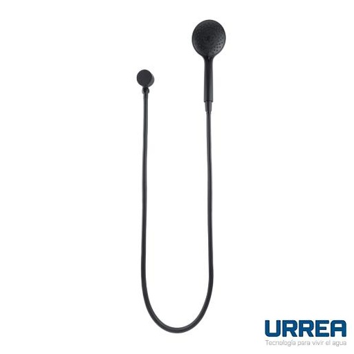 [0504F20252] REGADERA DE TELEFONO DE 5 FUNCIONES NEGRO MATE 2025.2 URREA