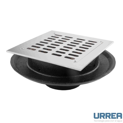 [0504F224RC] COLADERA CUADRADA PARA EXTERIORES CON CAMPANA 224RC URREA