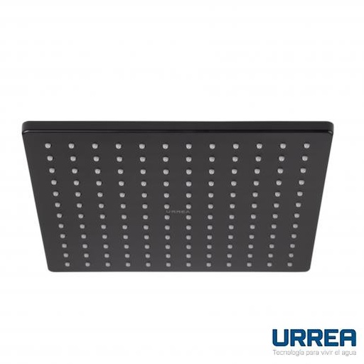 [0504F22612] REGADERA DE PLATO CUADRADA 22 CM NEGRO MATE F-2261.2 URREA