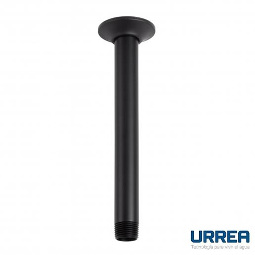 [0504F23072] BRAZO DE REGADERA REDONDO A TECHO NEGRO MATE 2307.2 URREA