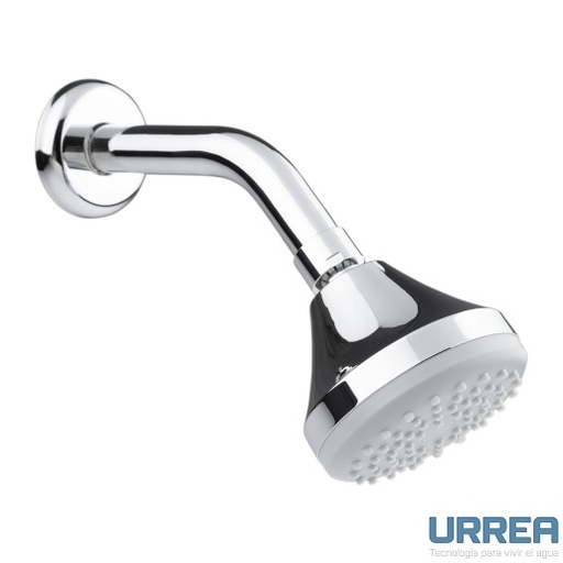 [0504F3007B] REGADERA CON BRAZO Y CHAPETON ABS 8.5 CM CROMO 3007B URREA