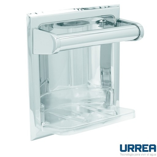 [0504F301] JABONERA DE EMPOTRAR C/AGARR CROMO F301***L