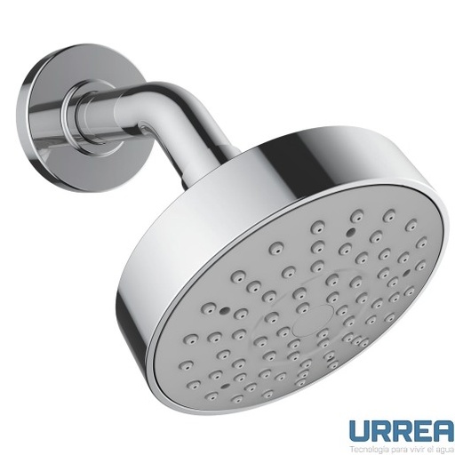 [0504F3026B] REGADERA A PARED CON BRAZO Y CHAPETON 10 CM CROMO 3026B URREA