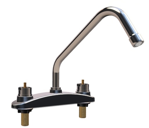 [0504F318] MEZCLADORA PARA FREGADERO 8" SIN MANERALES CROMO 318 URREA