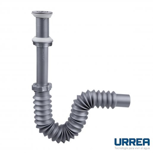 [0504F3712G] CESPOL FLEXIBLE GRIS SIN BOTE Y REJILLA AC INOX 3712G URREA