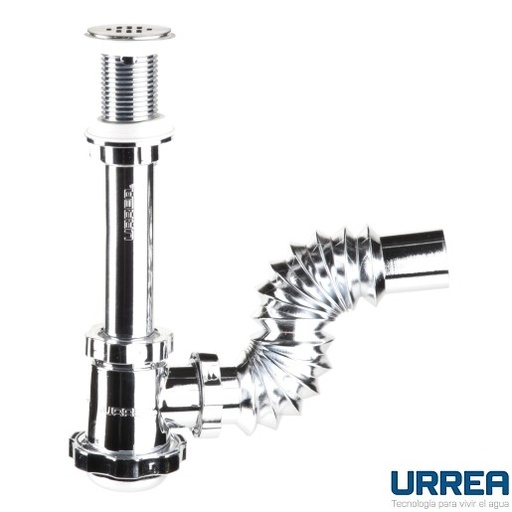 [0504F3721] CESPOL FLEXIBLE CON BOTE CHICO Y REJILLA DE ACERO INOXIDABLE F-3721 URREA