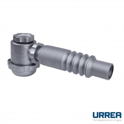 [0504F3731G] CESPOL FLEXIBLE GRIS CON BOTE GRANDE SIN CONTRACANASTA 3731G URREA