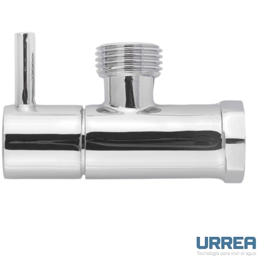 [0504F402] LLAVE ANGULAR 1/4 DE VUELTA LATON CROMO F-402 URREA