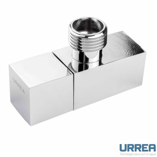 [0504F403] LLAVE ANGULAR 1/4 DE VUELTA LATON CROMO CUADRADA  F-403 URREA