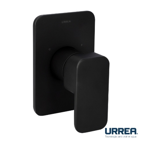 [0504F9435NY2] MONOMANDO PARA REGADERA Y/O TINA SENCILLO ITUA NEGRO MATE 9435NY.2 URREA