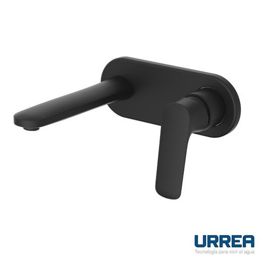 [0504F9436LU2] MONOMANDO PARA LAVABO A MURO CASSIA NEGRO 9436LU.2 URREA