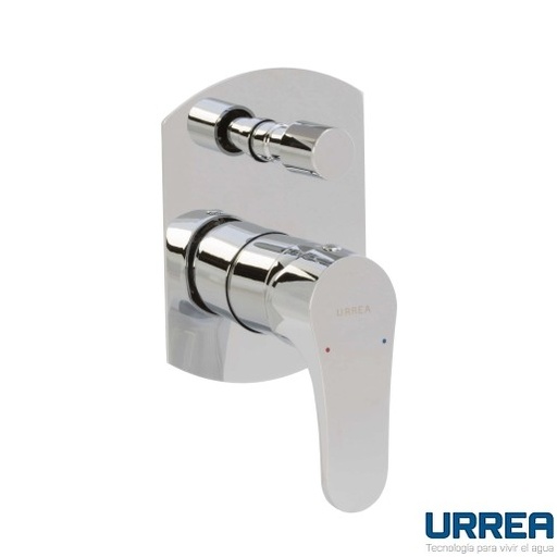 [0504F9436PR] MONOMANDO PARA REGADERA Y/O TINA CON DESVIADOR CONTRACT II CROMO 9436PR URREA