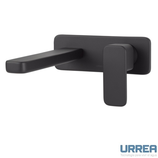 [0504F9437NY2] MONOMANDO PARA LAVABO A MURO ITUA NEGRO MATE 9437NY.2 URREA