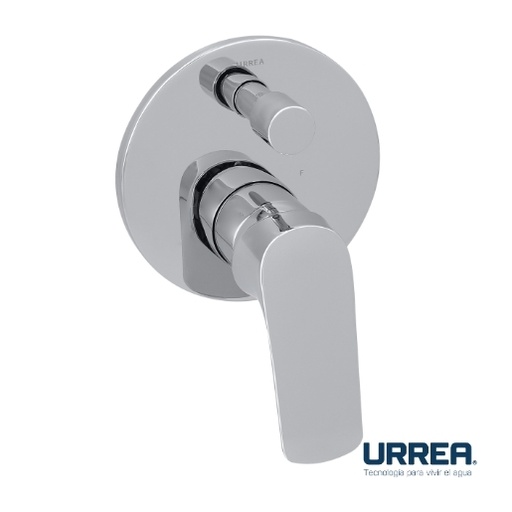 [0504F9438LU] MONOMANDO PARA REGADERA Y/O TINA CON DESVIADOR CASSIA CROMO 9438LU URREA