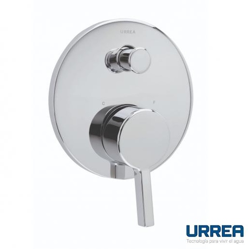 [0504F9438NS] MONOMANDO PARA REGADERA Y/O TINA CON DESVIADOR NHIS® CROMO F-9438NS URREA