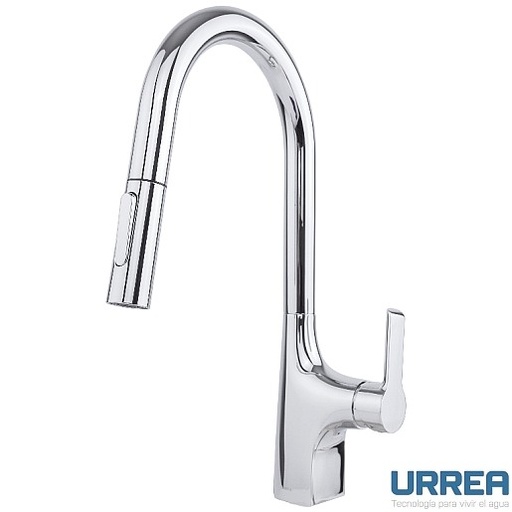 [0504F9442] MONOMANDO PARA FREGADERO CON NARIZ RETRACTIL CROMO 9442 URREA