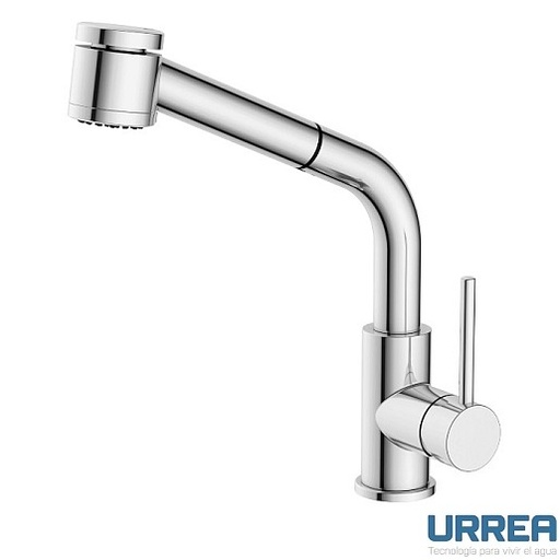 [0504F9450] MONOMANDO PARA FREGADERO CON NARIZ RETRACTIL CROMO 9450 URREA