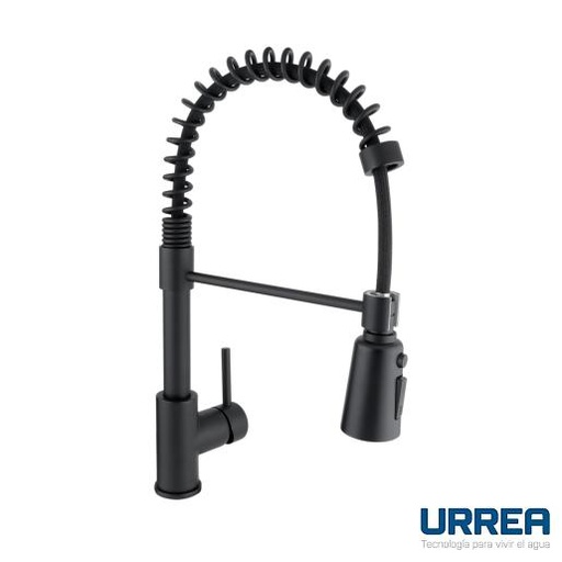 [0504F94992] MONOMANDO PARA FREGADERO SEMI PROFESIONAL NEGRO MATE 9499.2 URREA
