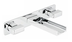 [0504F9715RI] MEZCLADORA PARA LAVABO CON PLACA EMPOTRAR RIO CROMO 9715RI URREA*****