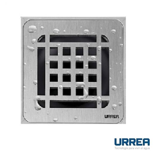 [0504FCL10INOX] COLADERA CUADRADA DE REJILLA SALIDA LATERAL 10 CM INOX CL10INOX URREA
