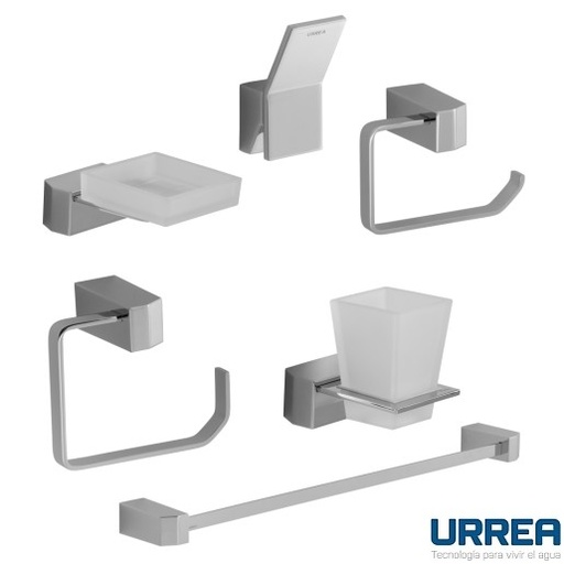 [0504FCU20] JUEGO DE ACCESORIOS CROMO QUADROF-CU.20 URREA