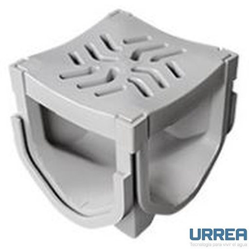 [0504FCX1C] CONECTOR DE 4 ENTRADAS CON REJILLA Y TAPAS P/COLADERA PLASTICA F-CX1C URREA