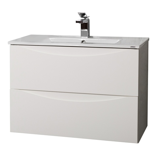 [0504FGB920GB24] GABINETE SUSPENDIDO DEBLE CAJON CON LAVABO CERAMICO MOD. GB.920GB.24 ROBLE CLARO  URREA