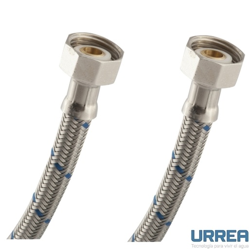 [0504FLALL40] MANGUERA  PARA LAVABO DE ACERO INOXIDABLE Y TUERCAS DE LATON LL 1/2x1/2x40 FIG. LALL-40 URREA