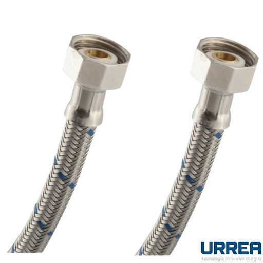 [0504FLALL55] MANGUERA PARA FREGADERO ACERO INOXIDABLE LL 1/2x1/2x55 Y TUERCAS DE LATON LL 1/2x1/2x40 FIG. LALL-55 URREA