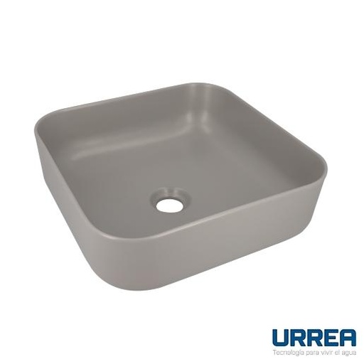 [0504FLV1070C271] LAVABO SERRA CUADRADO DE SOBREPONER GRIS LV1070C271 URREA