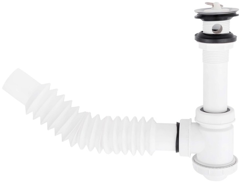 [0505F3701CC] CESPOL FLEXIBLE CON BOTE CHICO CON CUBIERTA METALICA PARA LAVABO F-3701CC DICA