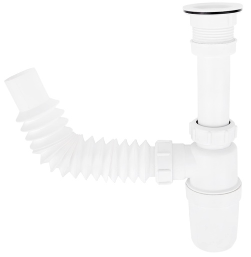 [0505F3732CP] CESPOL FLEXIBLE CON BOTE GRANDE CON CONTRA PLASTICA PARA FREGADERO F-3732CP DICA