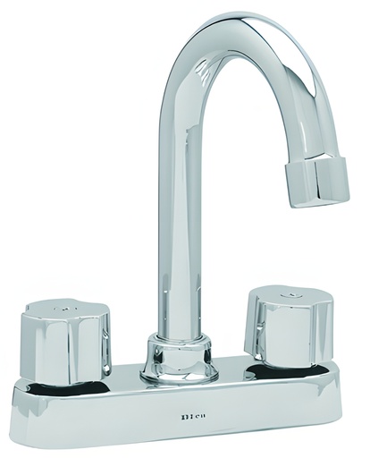 [0505F4046V] MEZCLADORA PARA LAVABO 4" CON CUBIERTA Y MANERALES F-4046V DICA