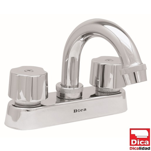[0505F4048BARV] MEZCLADORA PARA LAVABO 4" TIPO BAR CON CUBIERTA Y MANERALES CROMADOS