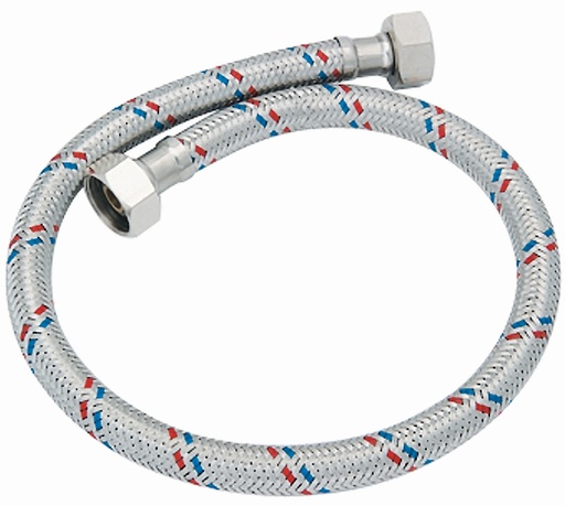 [0505F4140AL] MANGUERA PARA LAVABO ALUMINIO 1/2X1/2X40CMS DICA***L