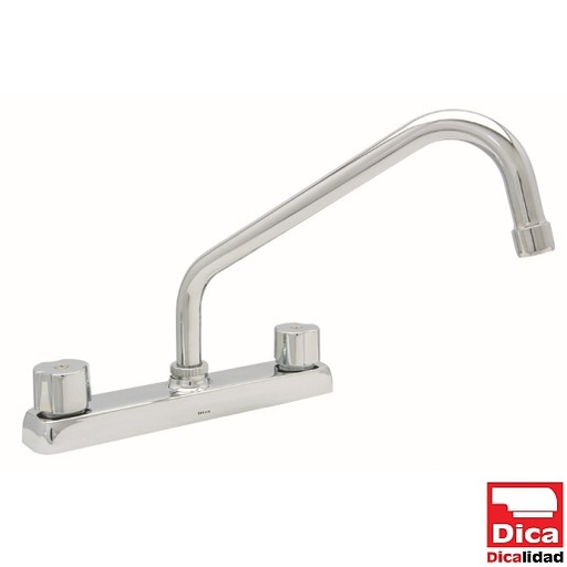 [0505F4318] MEZCLADORA PARA FREGADERO 8" C/CART 1/4 VUEL DICA F-