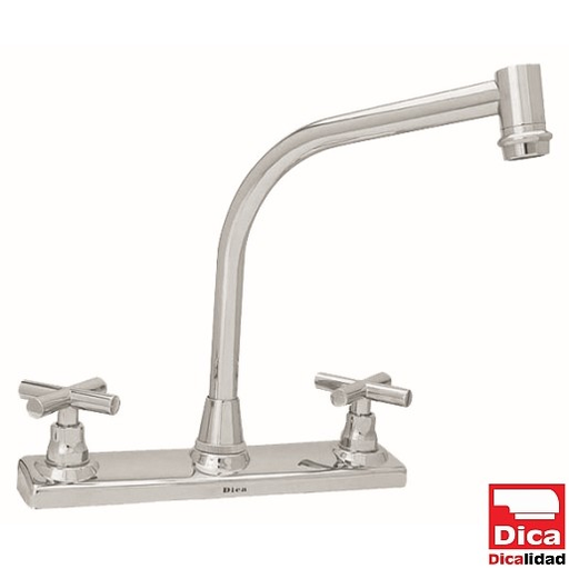 [0505F4323] MEZCLADORA PARA FREGADERO 8" C/CART 1/4 VUEL C/MAN F