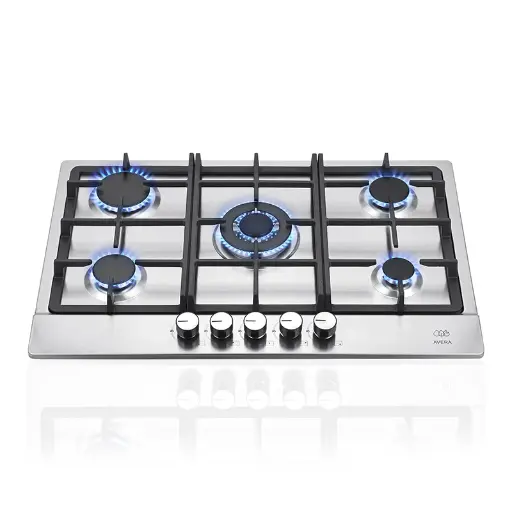 [16FAI5] PARRILLA DE COCCION A GAS 5 QUEMADORES AC INOX F-AI5 AVERA