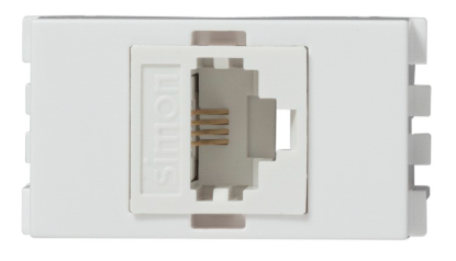 [ESIM2548030] TOMA TEL. DE 4 HILOS RJ-11 BCO SIMON