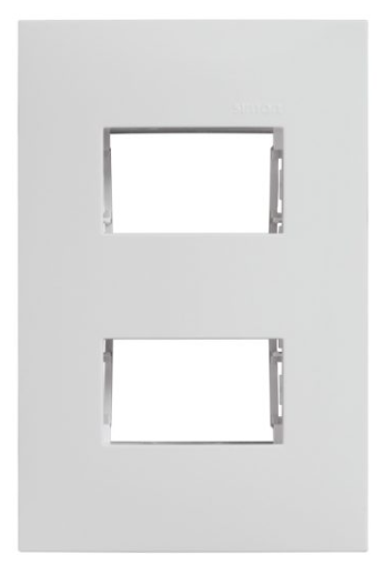 [ESIM2561230] PLACA BLANCA DE 2 MODULOS CON CHASIS SIM