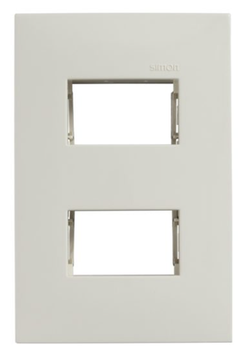 [ESIM2561231] PLACA MARFIL DE 2 MODULOS C/CHASIS SIMON