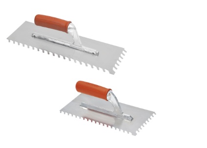 [HR183HFV10] LLANA 28X13CM DENTE INCLINADO 10MM (ACERO INOXIDABLE EMPUÑADURA DE GOMA)
