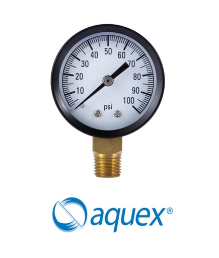 [NPG100] MANOMETRO SECO 7 KG AQUOR 0-100 PSI CONEXION 1/4"M MOD PG100 NOVEM