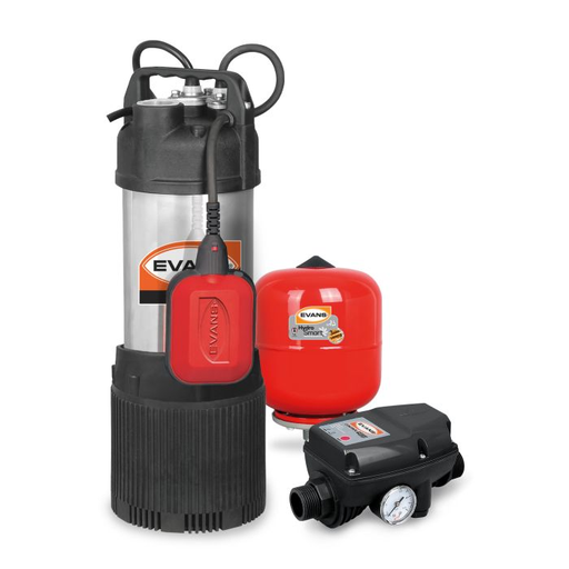 [VKITSPM11003] SISTEMA CONTROL PRESS + BOMBA SUMERG 1 HP+ TANQUE 3 LTS  KIT-SPM1100-3 EVANS