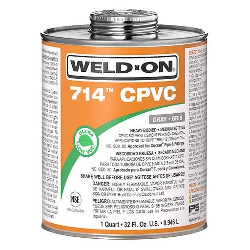 [06WEPE7141L] PEGAMENTO 714 1 LT. PARA CPVC WELD-ON 