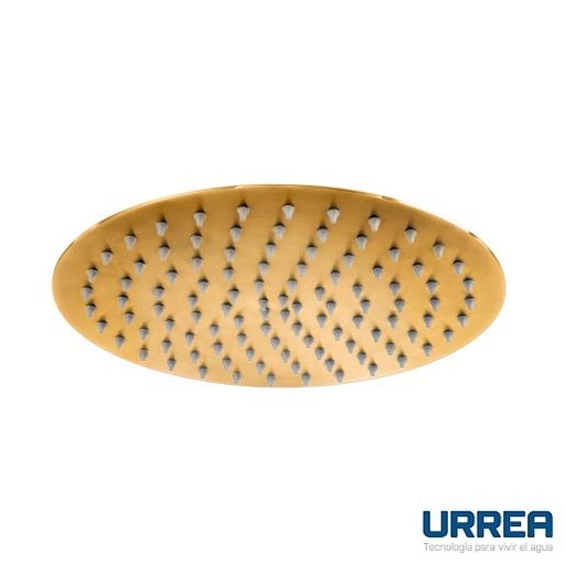 [0504F2225INOX5] REGADERA DE PLATO REDONDA 25 CM SIN BRAZO ORO MATE F-2225INOX.5 URREA