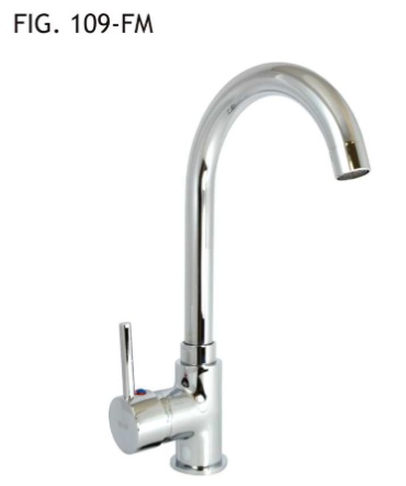 [0512F109FM] MONOMANDO PARA FREGADERO F-109FM CROMO RUGO